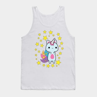 Kawaii Cute Unicorn Cat Tank Top